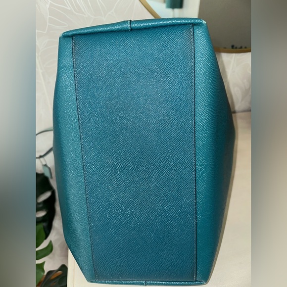 Coach Blue Teal Ombre Tote Bag - Picture 3 of 10